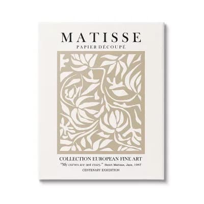 Stupell Home Decor Floral Foliage Matisse Canvas Wall Art