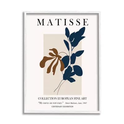 Stupell Home Decor Botanicals Leaf Matisse Framed Wall Art
