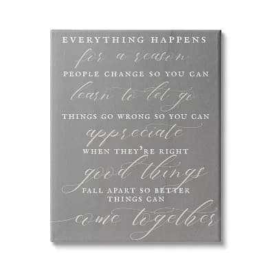 Stupell Home Decor Good Things Fall Apart Soft Calligraphy Canvas Wall Art