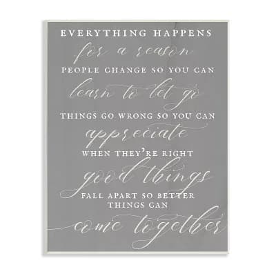 Stupell Home Decor Good Things Fall Apart Soft Calligraphy Wall Art
