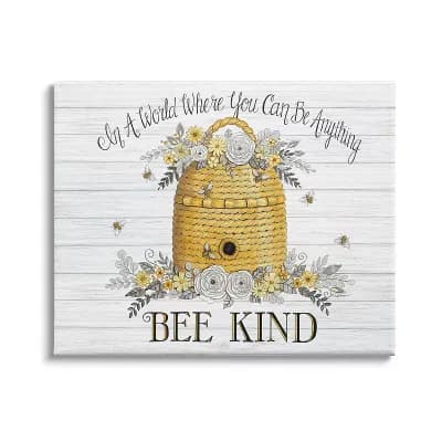 Stupell Home Decor In A World Bee Kind Motivational Beehive Wall Art