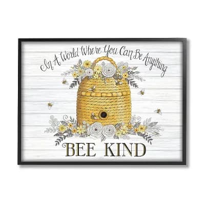Stupell Home Decor In A World Bee Kind Motivational Beehive Wall Art