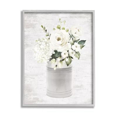Stupell Home Decor Floral Bouquet Country Antique Milk Tin Wall Art