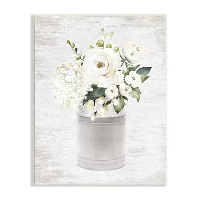Stupell Home Decor Floral Bouquet Country Antique Milk Tin Wall Art