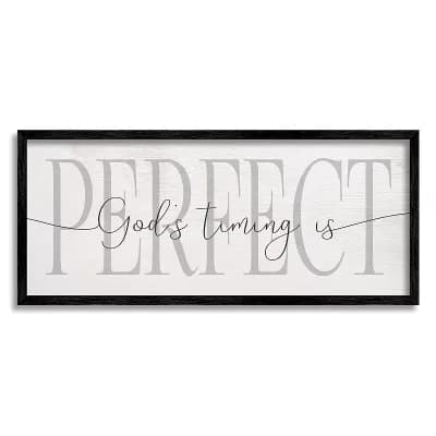 Stupell Home Decor God's Timing is Perfect Farmhouse Wall Art