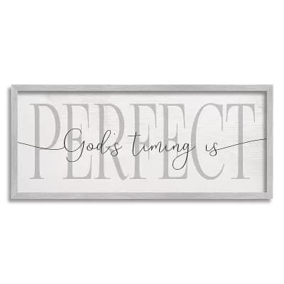 Stupell Home Decor God's Timing is Perfect Farmhouse Wall Art