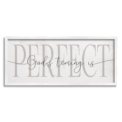 Stupell Home Decor God's Timing is Perfect Farmhouse Wall Art
