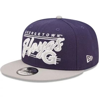 Men's New Era Navy/Gray Georgetown Hoyas Team Script 9FIFTY Snapback Hat