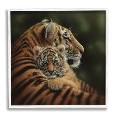 Stupell Home Decor Sweet Mom Holding Baby Cub Box Frame Wall Art