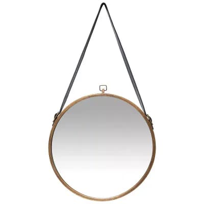 Infinity Instruments Farmhouse Circle Round Wall Mirror