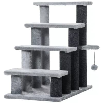 PawHut Cat Tree, Cat Tower Cat Stair Steps with Scratching Post