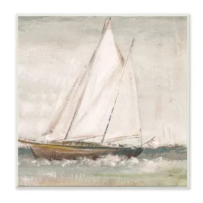 Stupell Home Decor Traditional Sailboat At Seas Wall Art