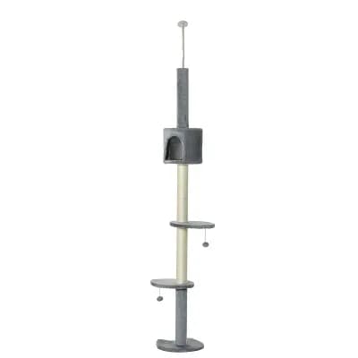 PawHut Cat Tower 4 tier with Scratching Board and Posts, 100inchH