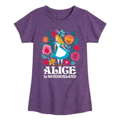 Disney's Alice In Wonderland Girls 7-16 Flowers Graphic Tee