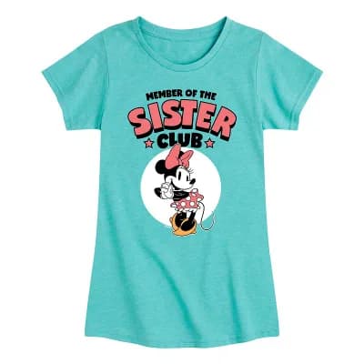 Disney's Minnie Mouse Girls 7-16 Member Of Sister Club Graphic Tee