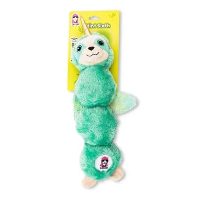 Winged Sloth Squeaker Dog Chew Toy Magical Creature Plush Dog Toy Mint