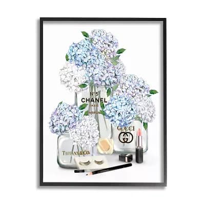 Stupell Home Decor Glam Hydrangea Fashion Framed Wall Art