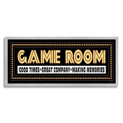 Stupell Home Decor Family Game Room White Finish Framed Wall Decor