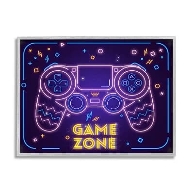 Stupell Home Decor Family Game Room Wood Frame Wall Art
