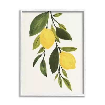Stupell Home Decor Country Lemon Tree Wooden Framed Wall Art