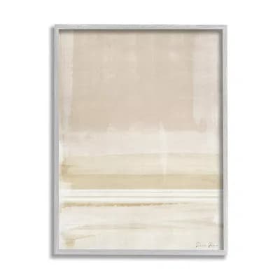 Stupell Home Decor Abstract Neutral Landscape Wall Art - Gray Frame