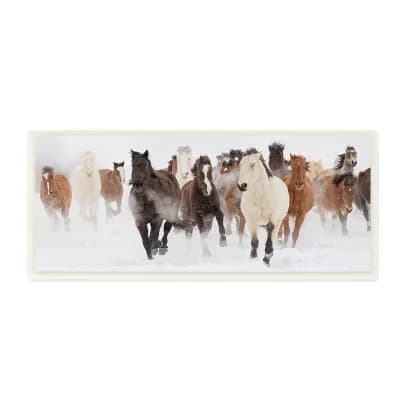 Stupell Home Decor Winter Horse Stampede Framed Wall Art