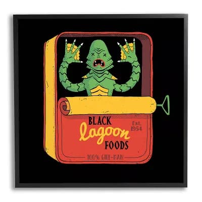 Stupell Home Decor Black Lagoon Foods Framed Wall Art