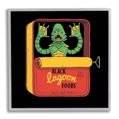 Stupell Home Decor Black Lagoon Foods Framed Wall Art