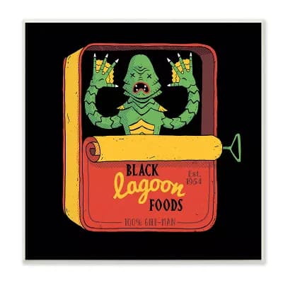 Stupell Home Decor Black Lagoon Foods Plaque Wall Art