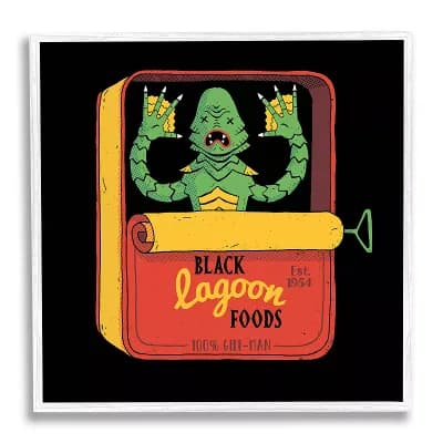 Stupell Home Decor Black Lagoon Foods Framed Wall Art
