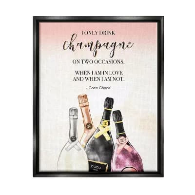 Stupell Home Decor Champagne & Love Framed Wall Art