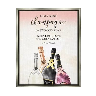 Stupell Home Decor Champagne & Love Framed Wall Art