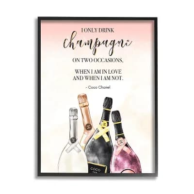 Stupell Home Decor Champagne & Love Framed Wall Art
