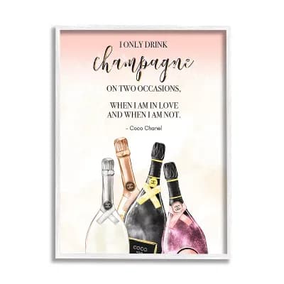 Stupell Home Decor Champagne & Love Framed Wall Art