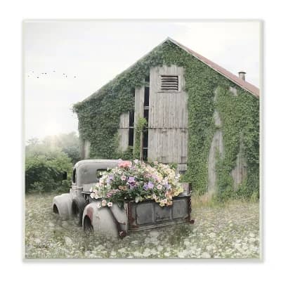 Stupell Home Decor Green Barn Truck Plaque Wall Art