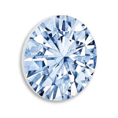 Stupell Home Decor Abstract Blue Diamond Plaque Wall Art