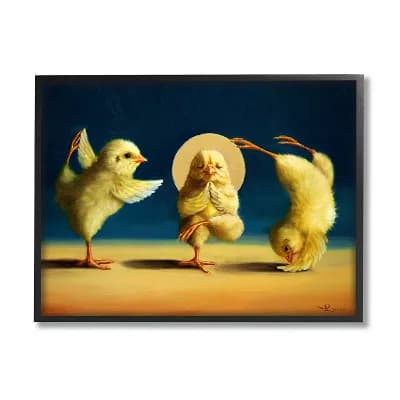 Stupell Home Decor Yoga Chick Trio Plaque Wall Art