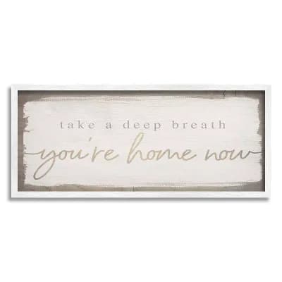 Stupell Home Decor You're Home White Framed Wall Art