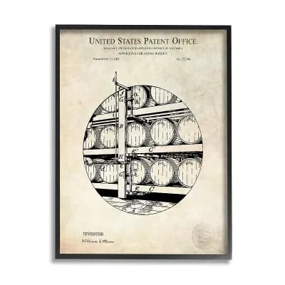 Stupell Home Decor Whiskey Barrel Framed Wall Art