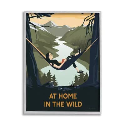 Stupell Home Decor Home in Wild Silver Finish Framed Wall Art