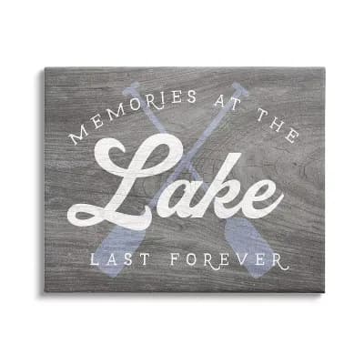 Stupell Home Decor Forever Lake Memories Canvas Wall Art