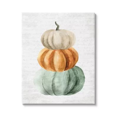Stupell Home Decor Stacked Farm Pumpkins Canvas Wall Art