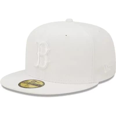 Men's New Era Boston Red Sox White on White 59FIFTY Fitted Hat