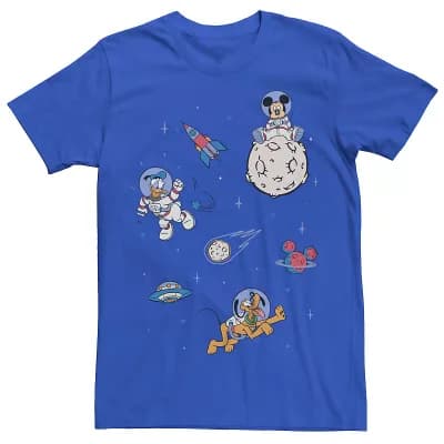 Men's Disney's Mickey Mouse And Friends In Space Tee