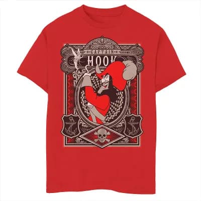 Disney's Tinker Bell Boys 6-20 Classic Captain Hook Poster Graphic Tee
