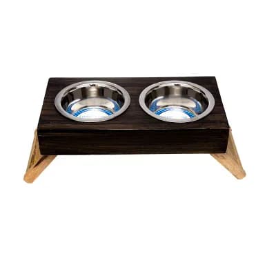 Country Living Elevated Dog Wood Feeder - Distressed White/Medium