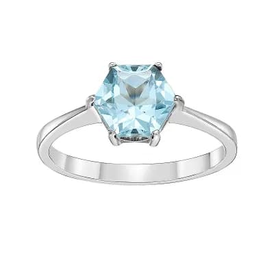 Gemminded Stirling Silver Blue Topaz Ring