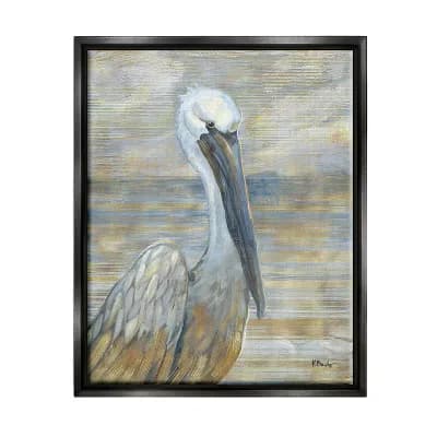 Stupell Home Decor Coastal Pelican Abstract Floating Frame