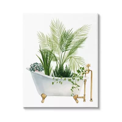 Stupell Home Decor Plants Vintage Tub Canvas