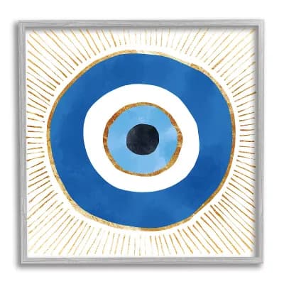 Stupell Home Decor Evil Eye Symbol Rays Framed Wall Art